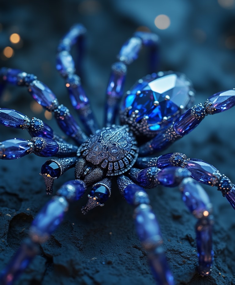 Enchanted Sapphire Spider