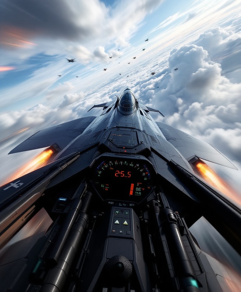 Fighter Jet Formation at Dawn