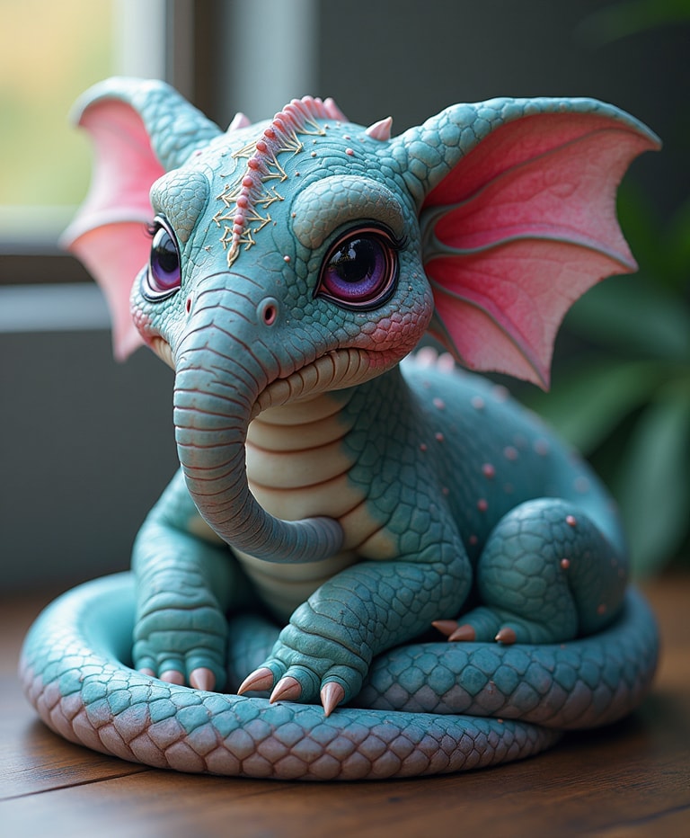 Fantastical Hybrid: The Dragon-Elephant