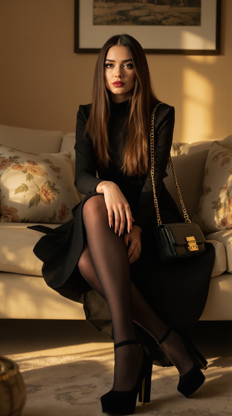 Elegance in Black: A Modern Portrait