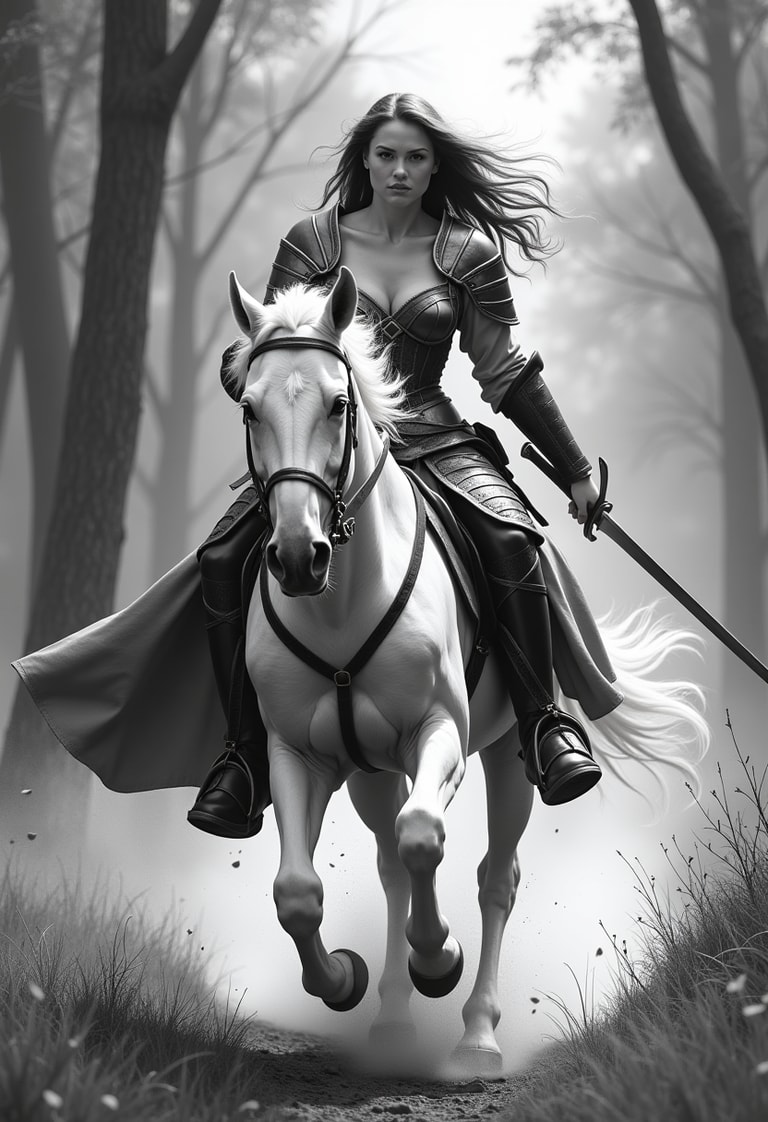 Warrior's Journey Through the Forest