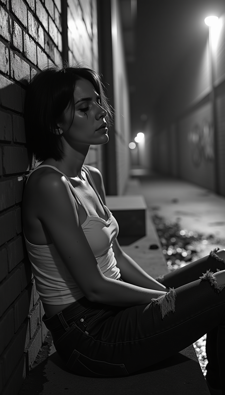 Night Reflections in the Alley