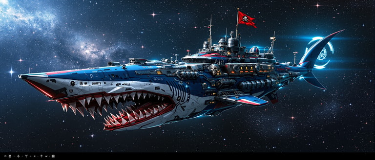 Galactic Shark Cruiser: The Space Pirate Vessel