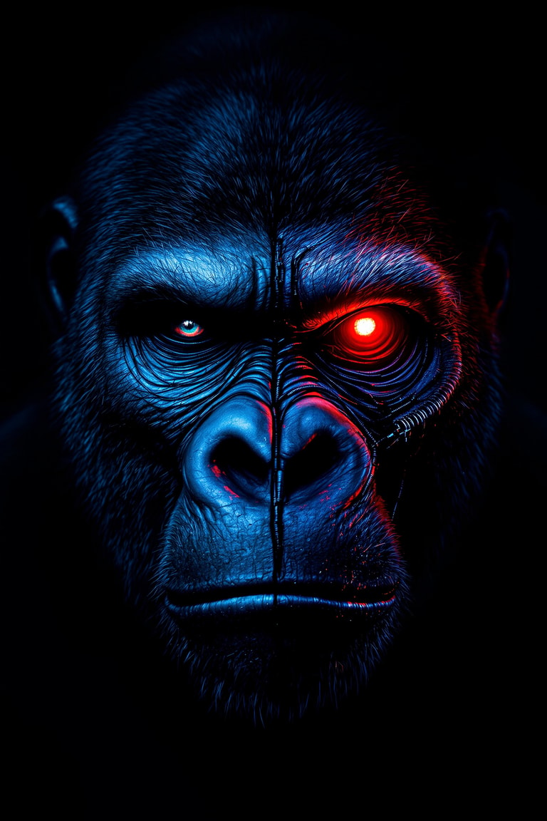 Cybernetic Gorilla: The Fusion of Nature and Machine