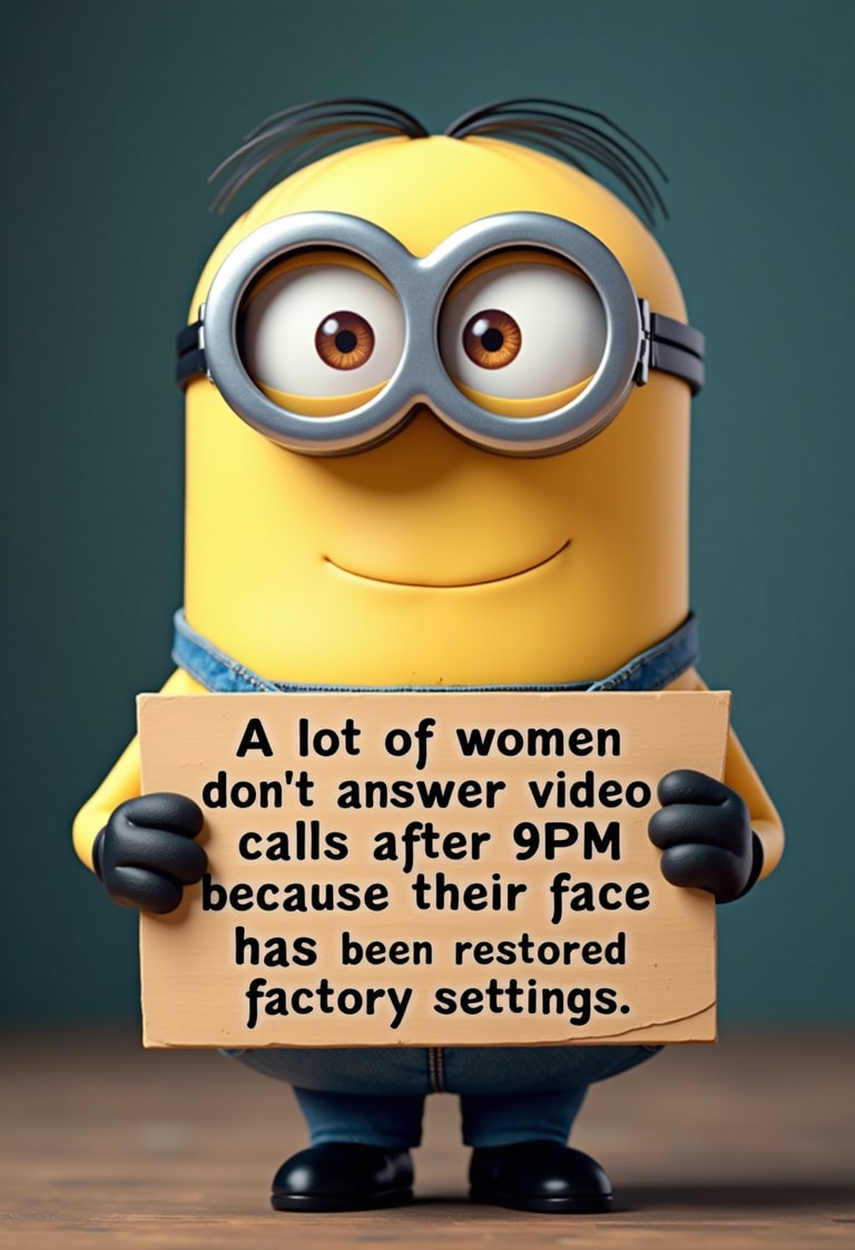 Minion with a Humorous Message
