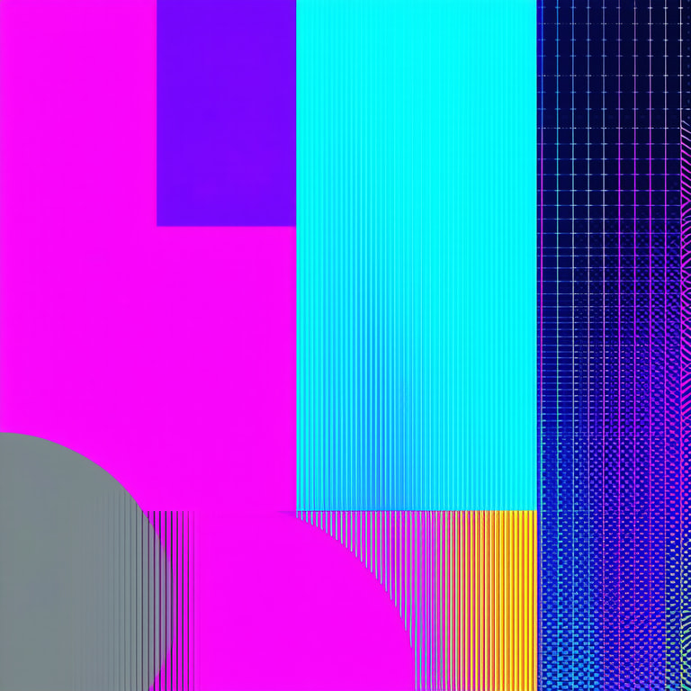 Neon Glitch Geometry