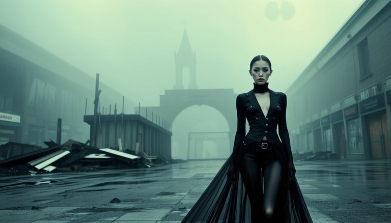 Mist-Shrouded Elegance in Ruined Mall