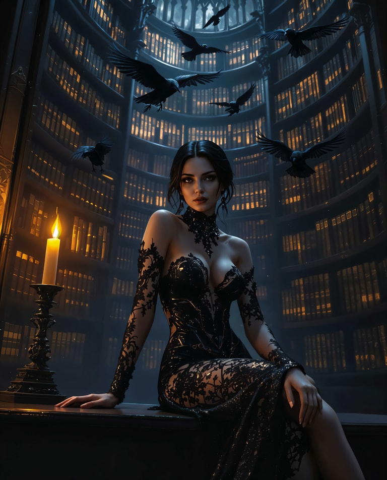 Enchanted Library Guardian