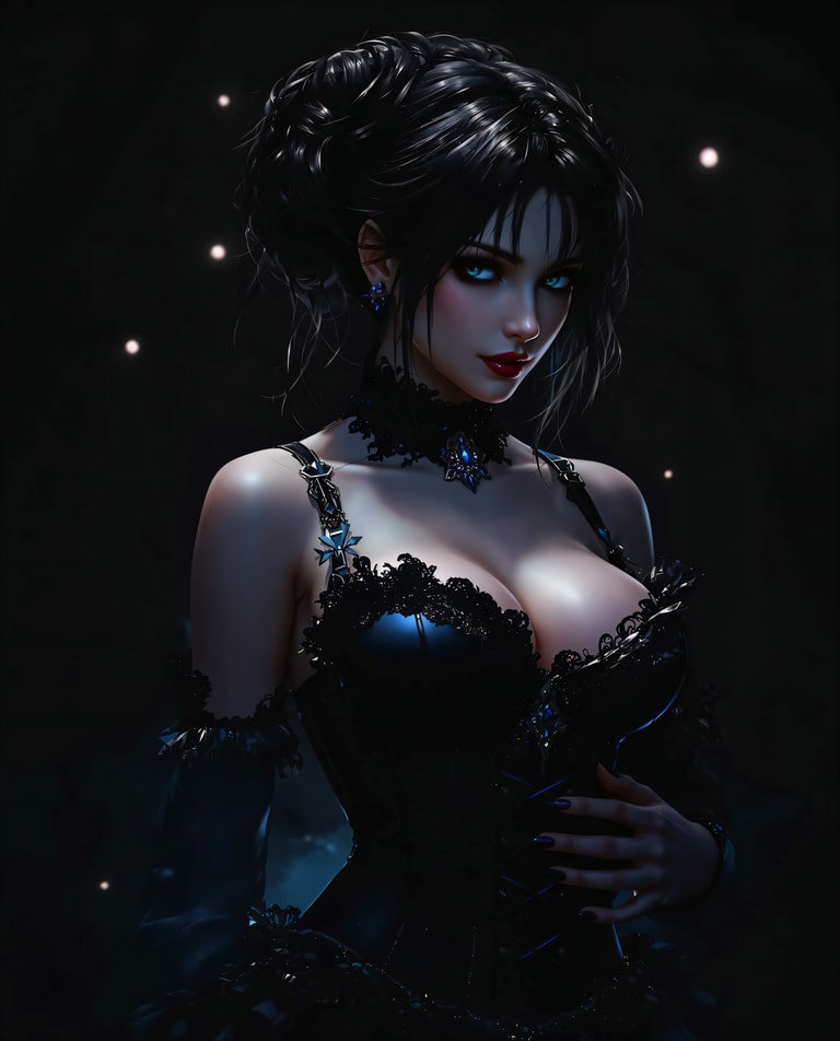 Mystical Elegance in Darkness