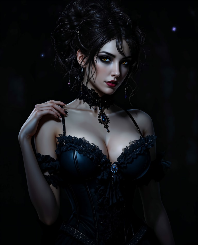 Gothic Elegance in Shadows