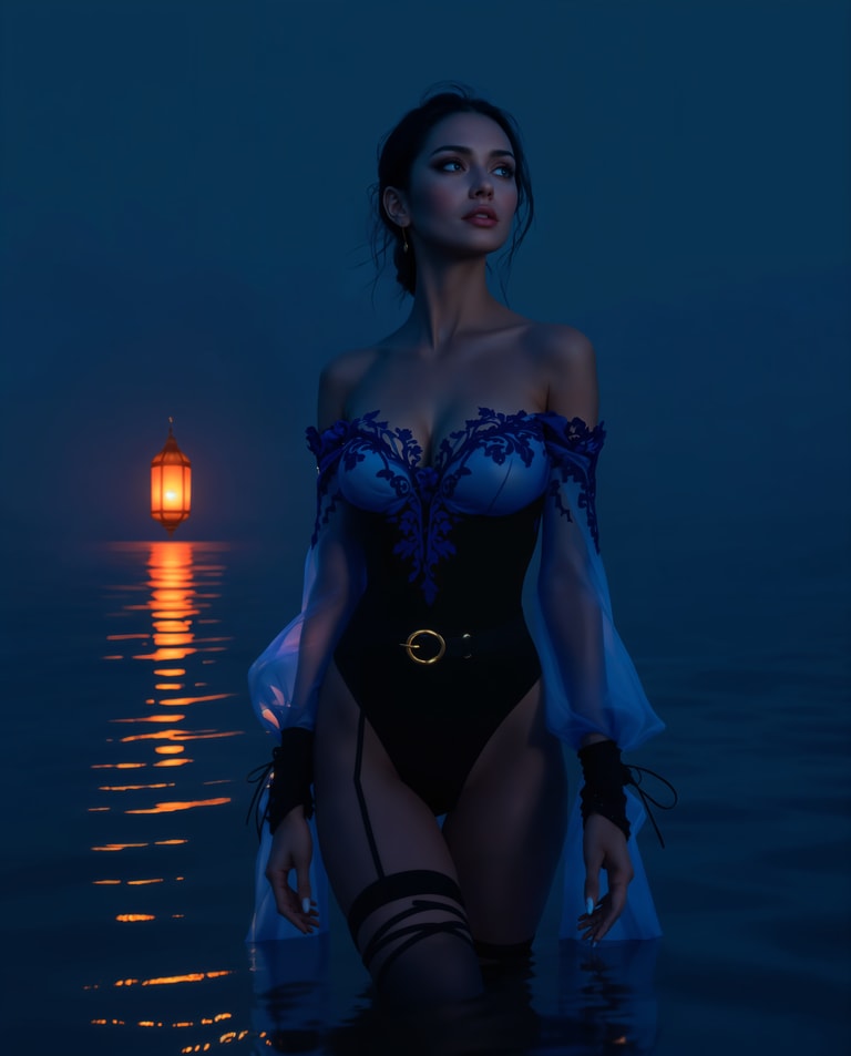 Enchanted Night: The Lantern's Glow
