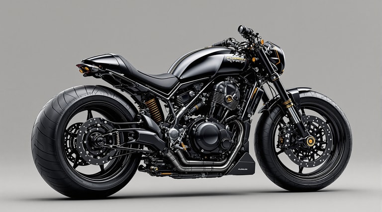 **Stealth Elegance: The Modern Black Motorcycle**