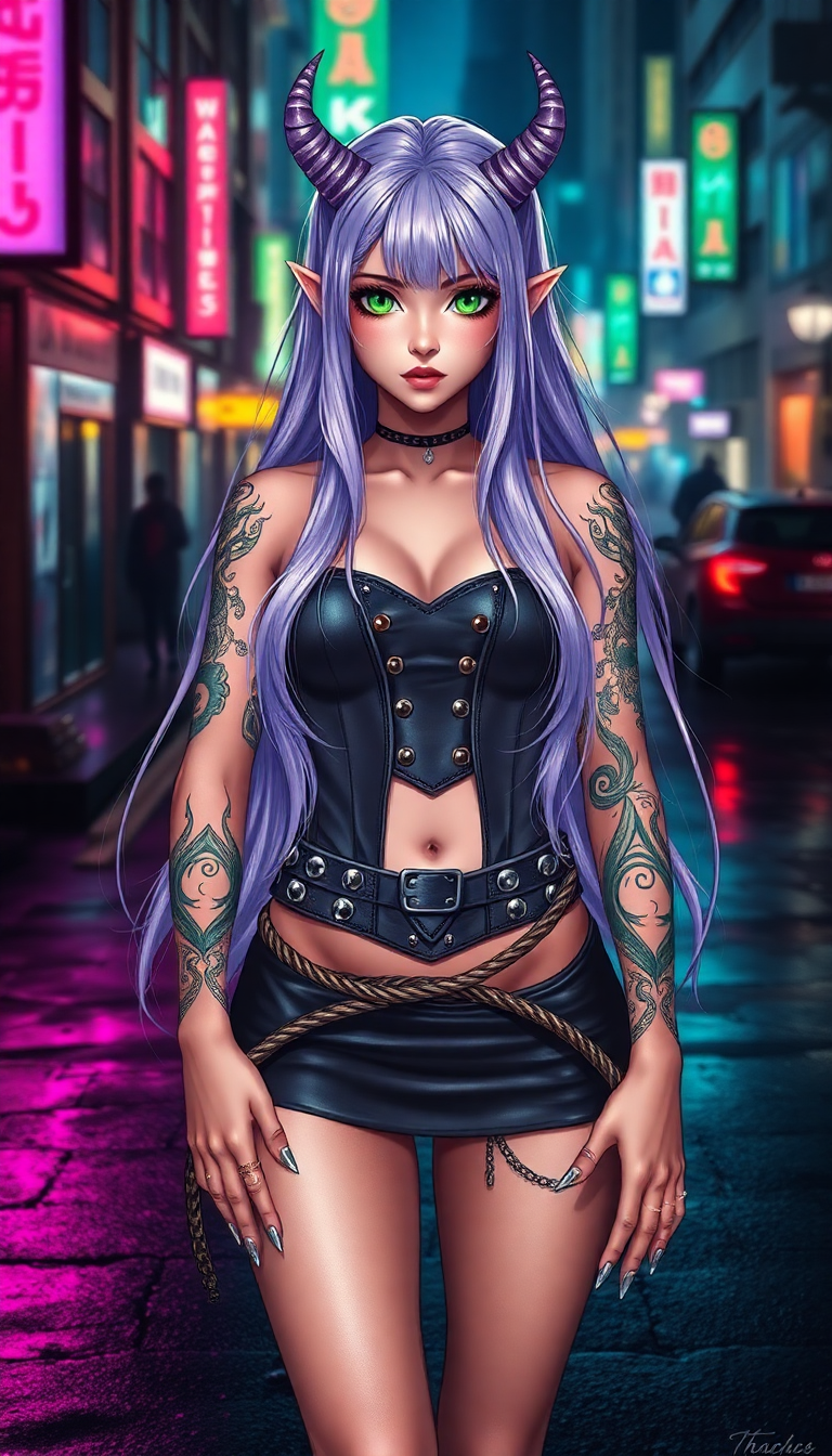 Neon Horned Enchantress