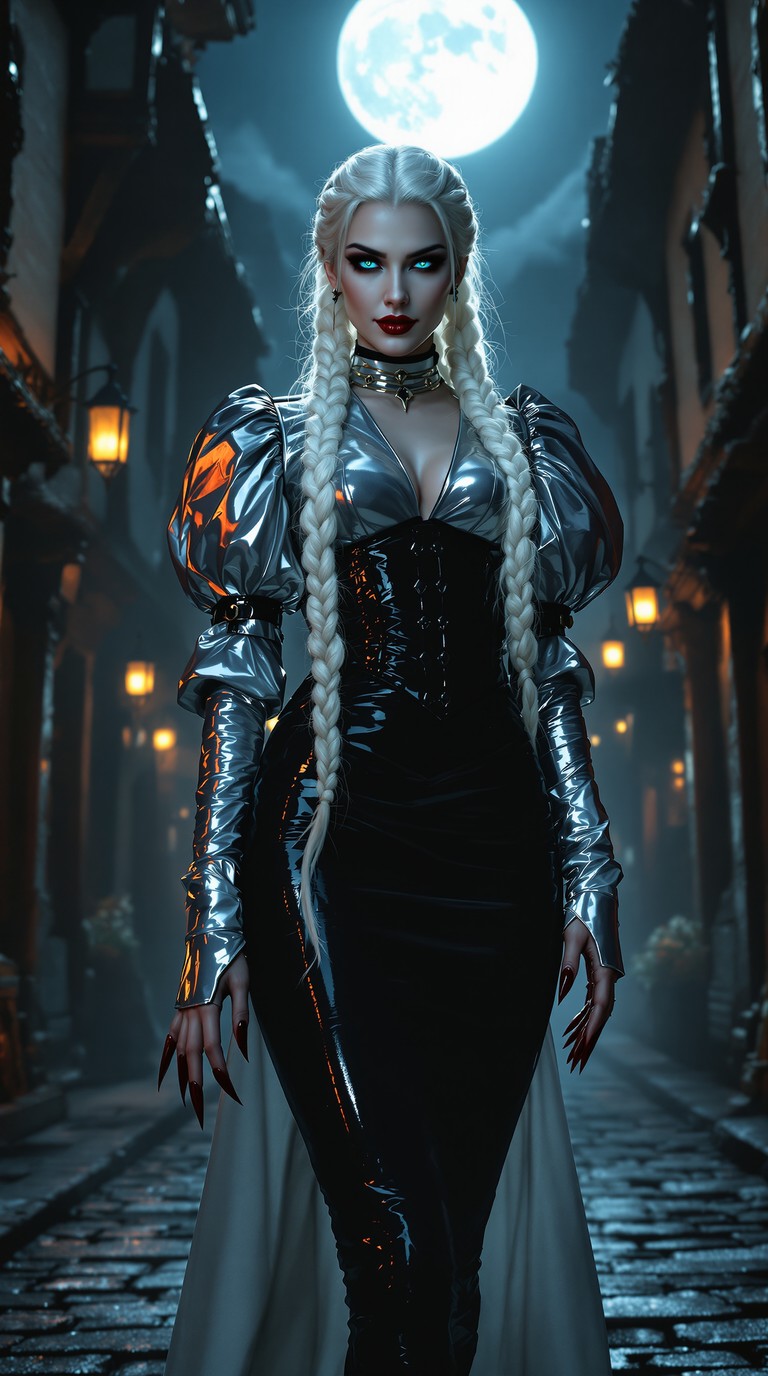 Vampire Queen Beneath Silver Moonlight