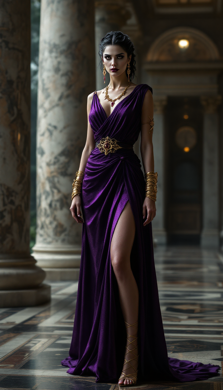 Vampire Queen in Amethyst Stola