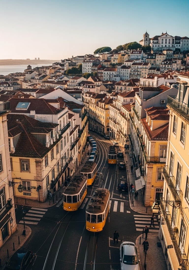 Tramways of Lisbon at Dawn