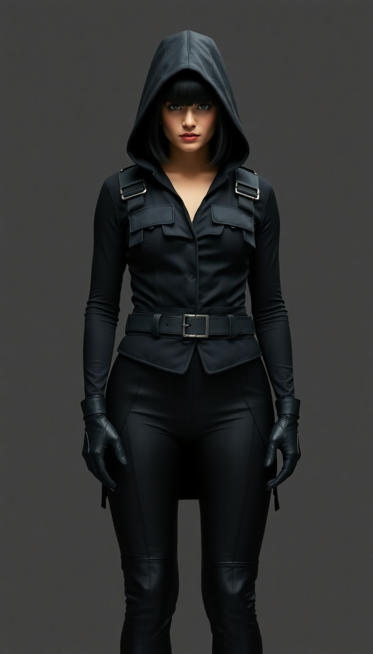 Hooded Operative in Midnight Black