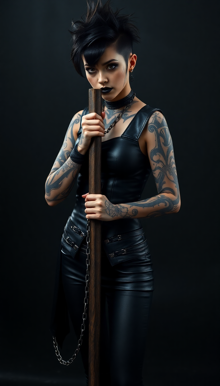 Gothic Siren Clutches the Stake
