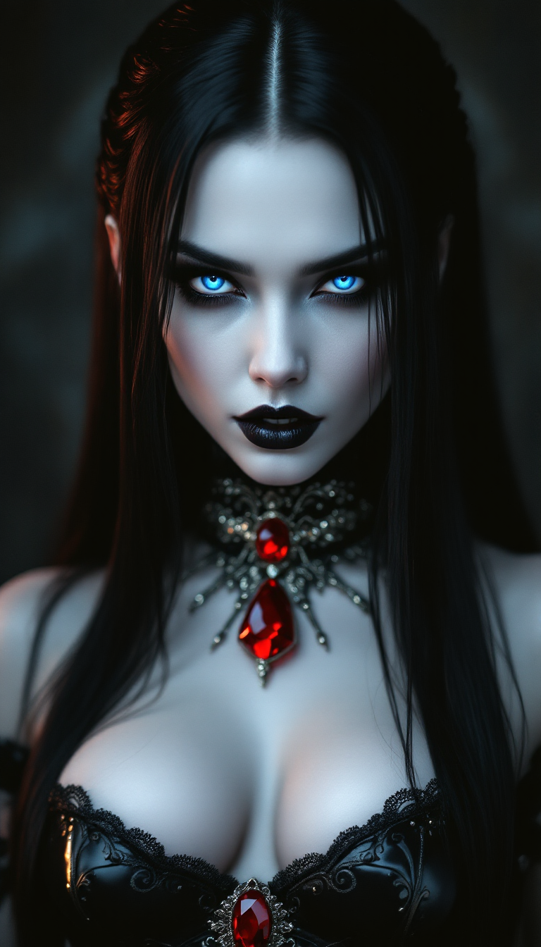 Vampire Queen With Glowing Eyes