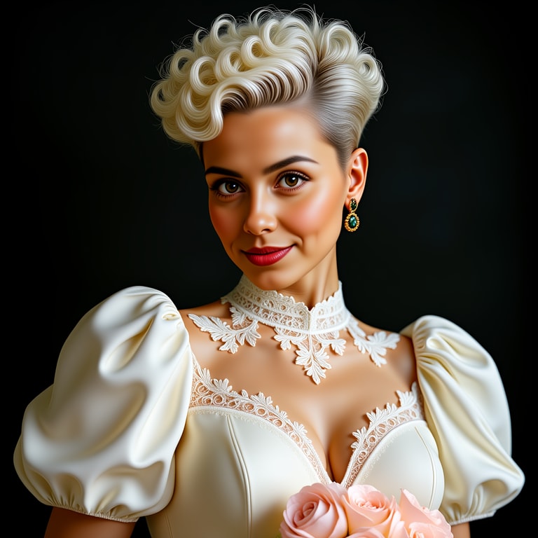 Elegance in White: A Digital Portrait