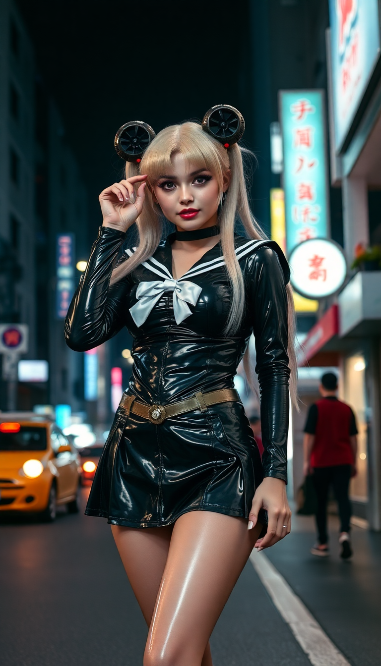 Latex Sailor Moon in Neon Tokyo