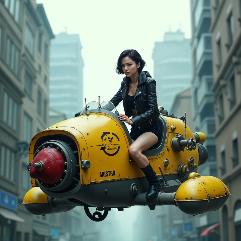 Riding the Future: A Cyberpunk Escape