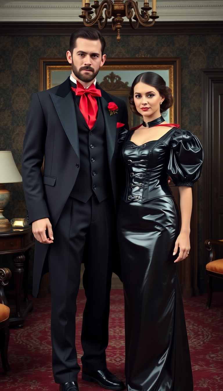 Latex and Ascot in Victorian Parlour