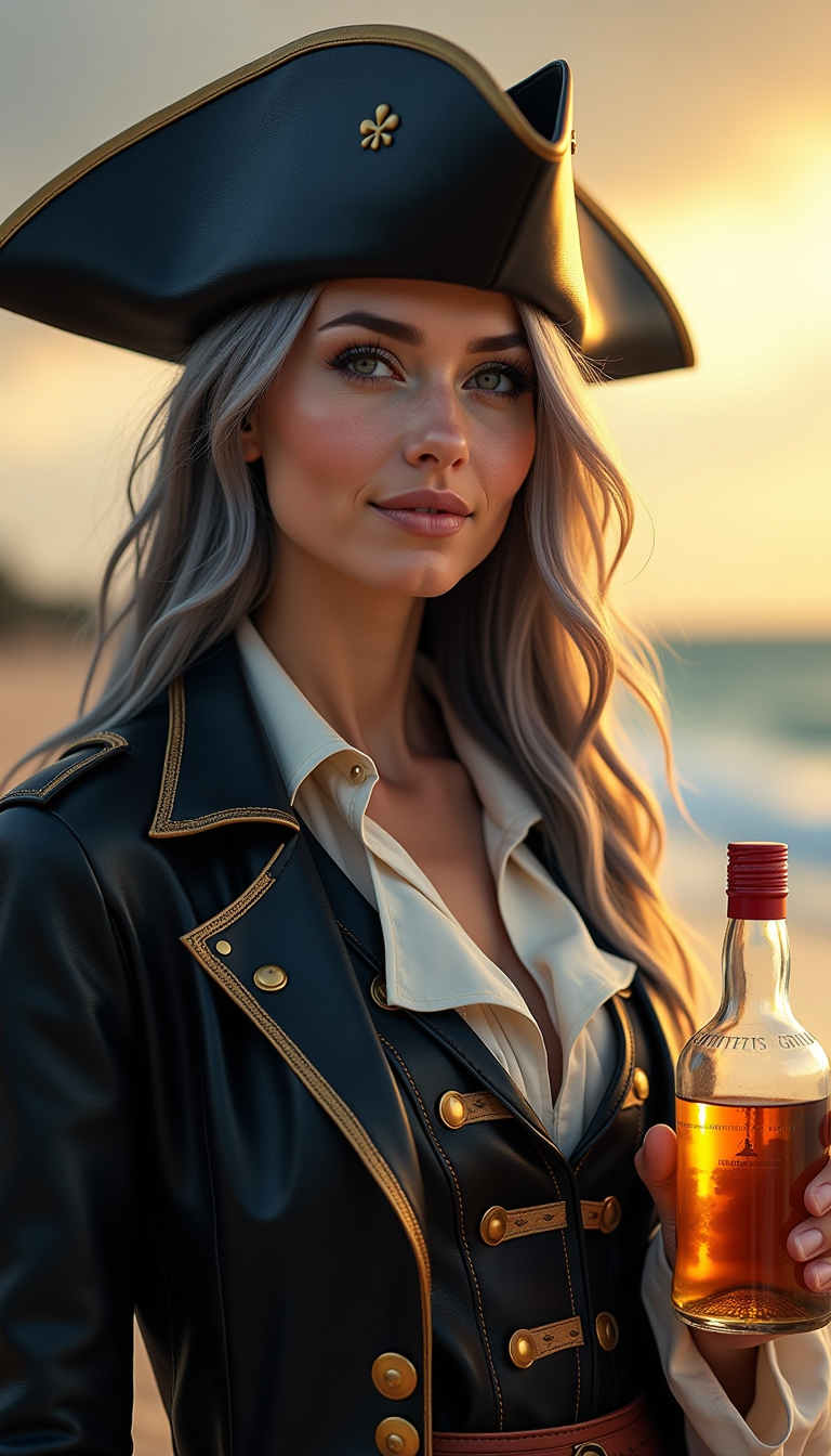 Sunset Pirate: The Adventurer with Rum