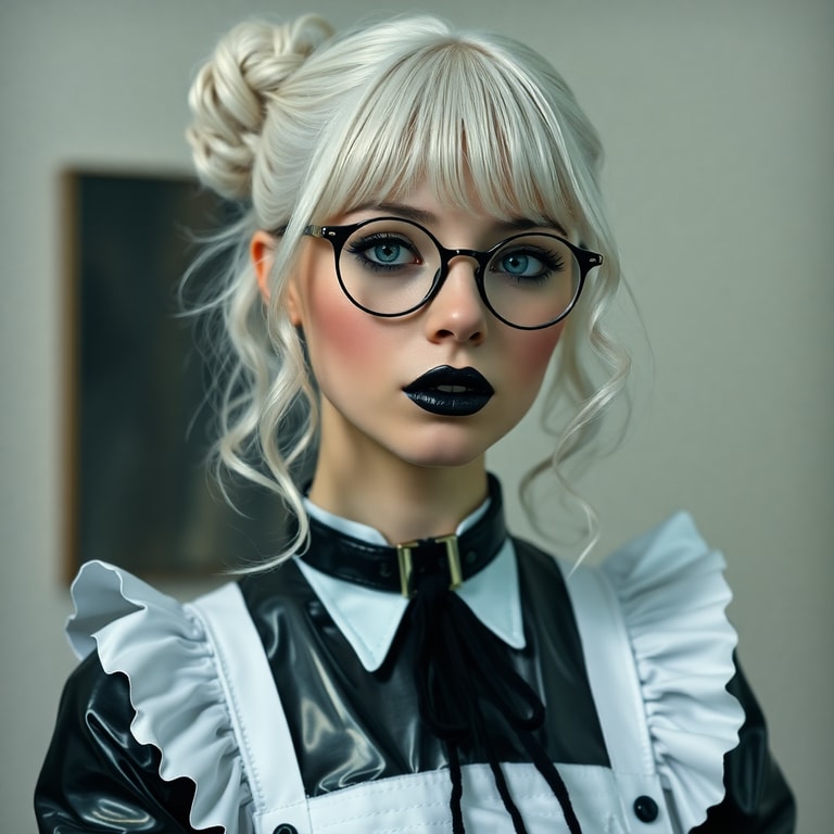 Gothic Maid in Glossy Latex