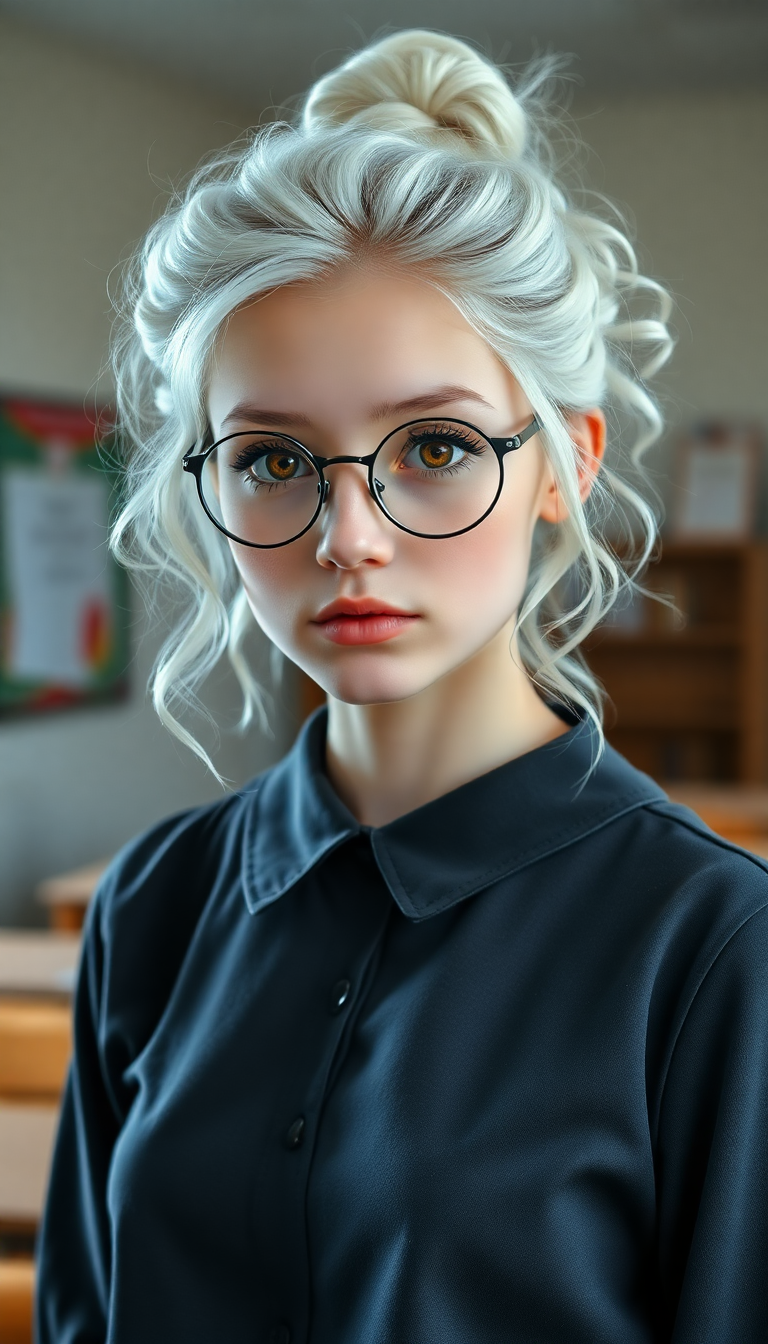 Amber-Eyed Scholar in Repose
