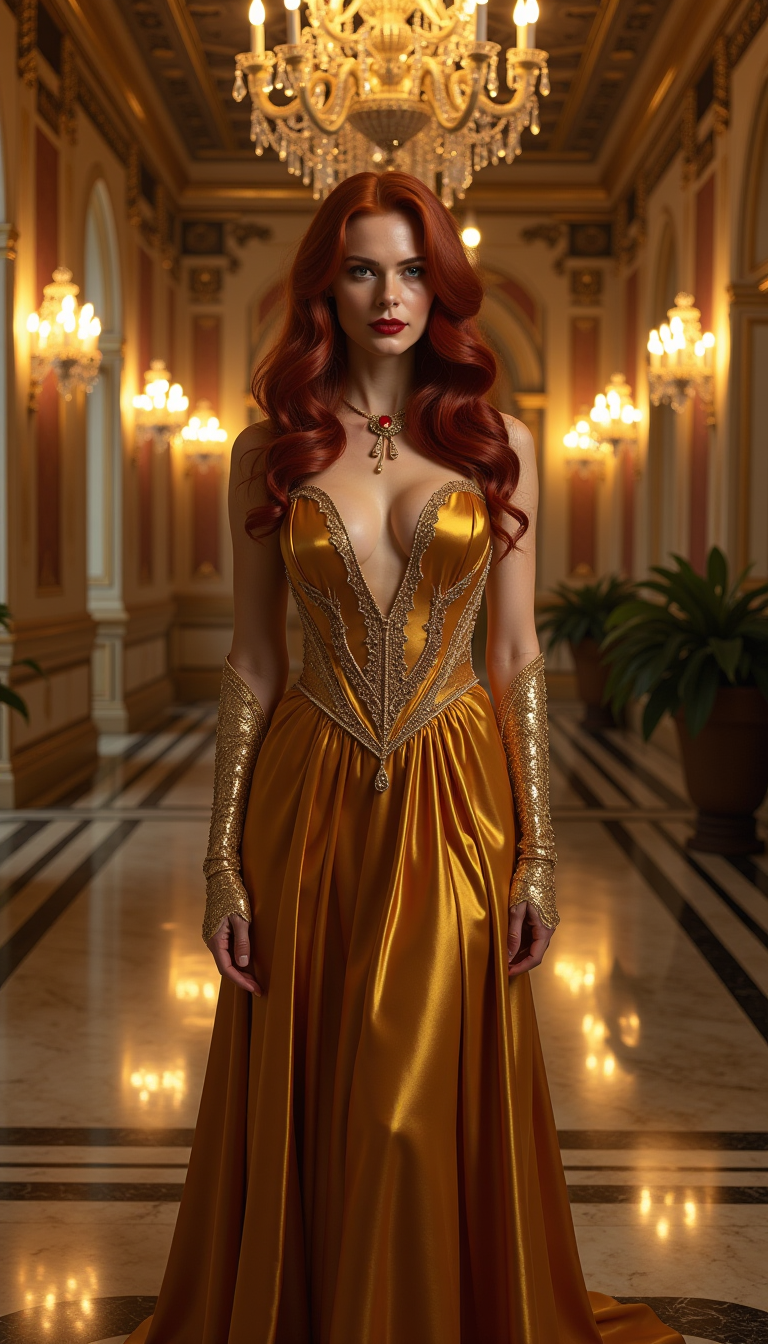 Crimson Sovereign in Golden Silk