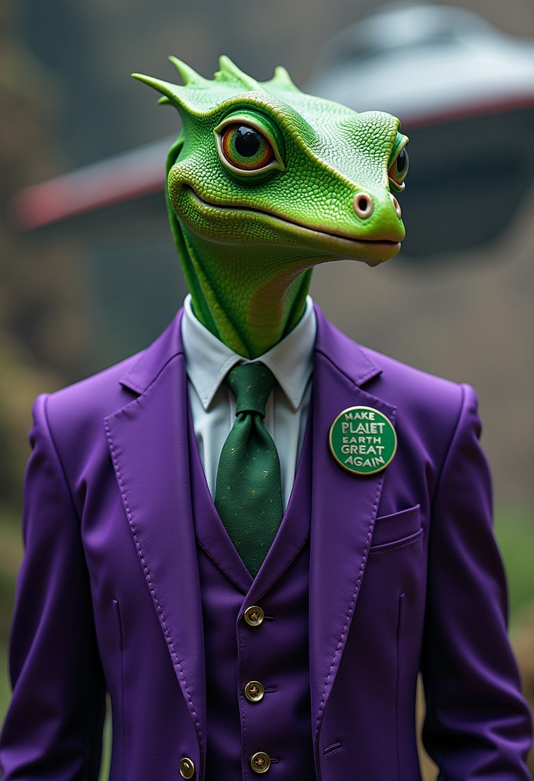Lizard Envoy Campaigns for Earth