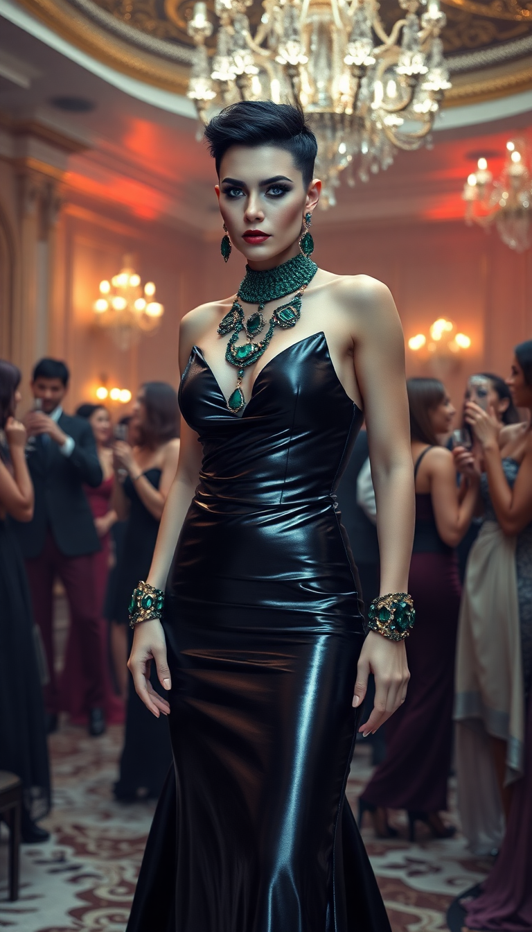Gothic Elegance in Emerald Light