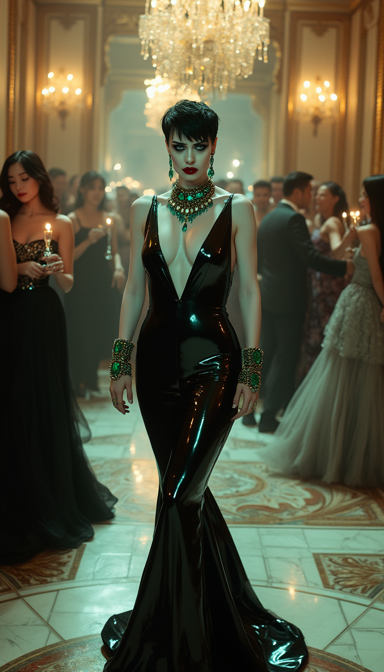 Vampiric Siren in Emerald and Ebony
