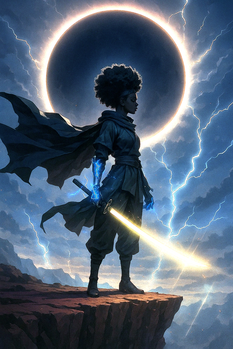 Rebel Samurai Beneath the Eclipse