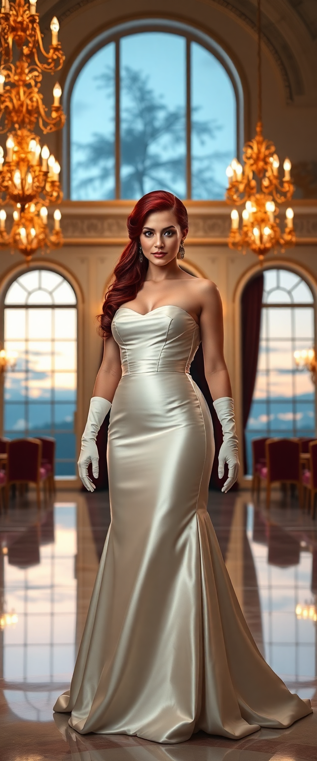 Satin Silhouette in Twilight Ballroom