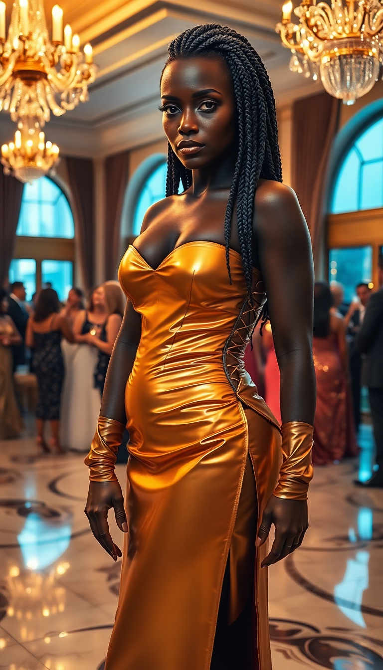 Golden Sovereign in Opulent Ballroom