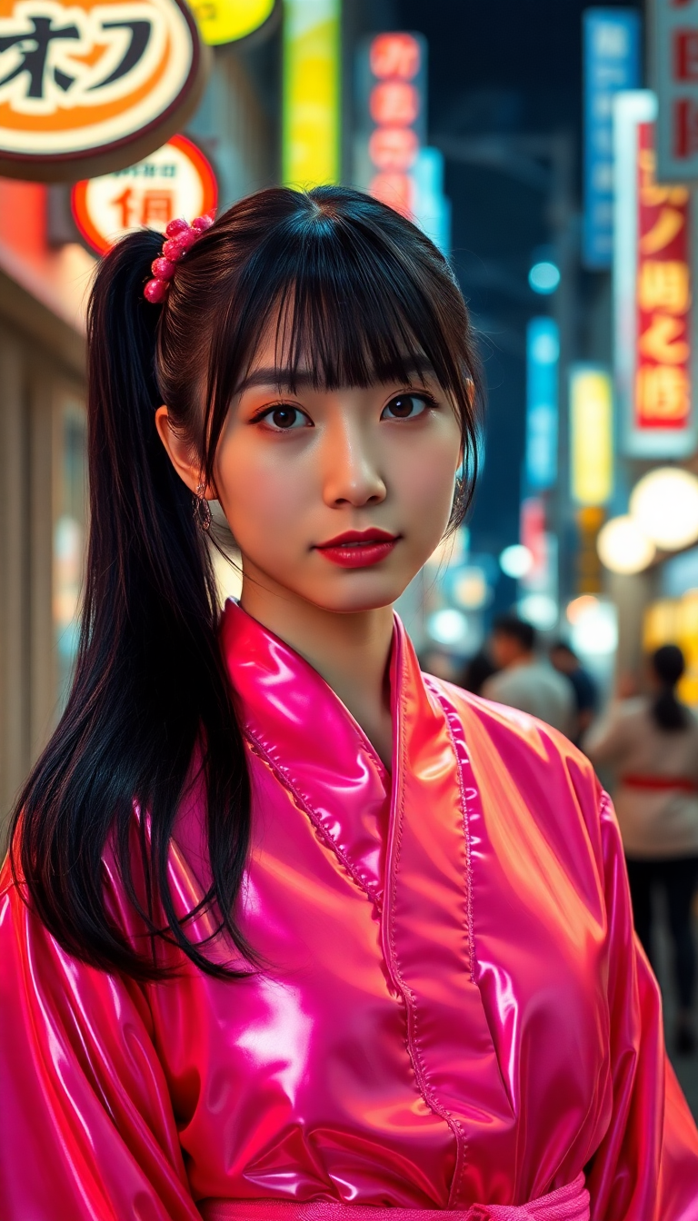 Neon Reflections in Pink Latex