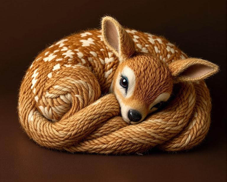 Coiled Fawn in Repose