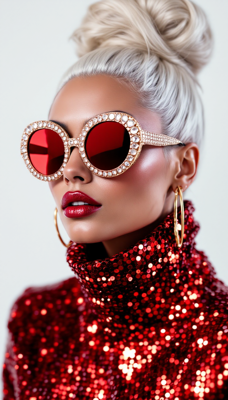 Crimson Glamour with Platinum Poise