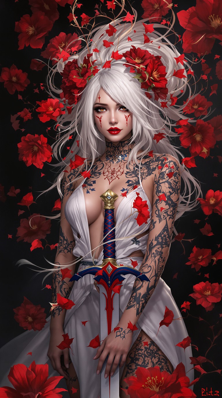 Valkyrie of Crimson Petals