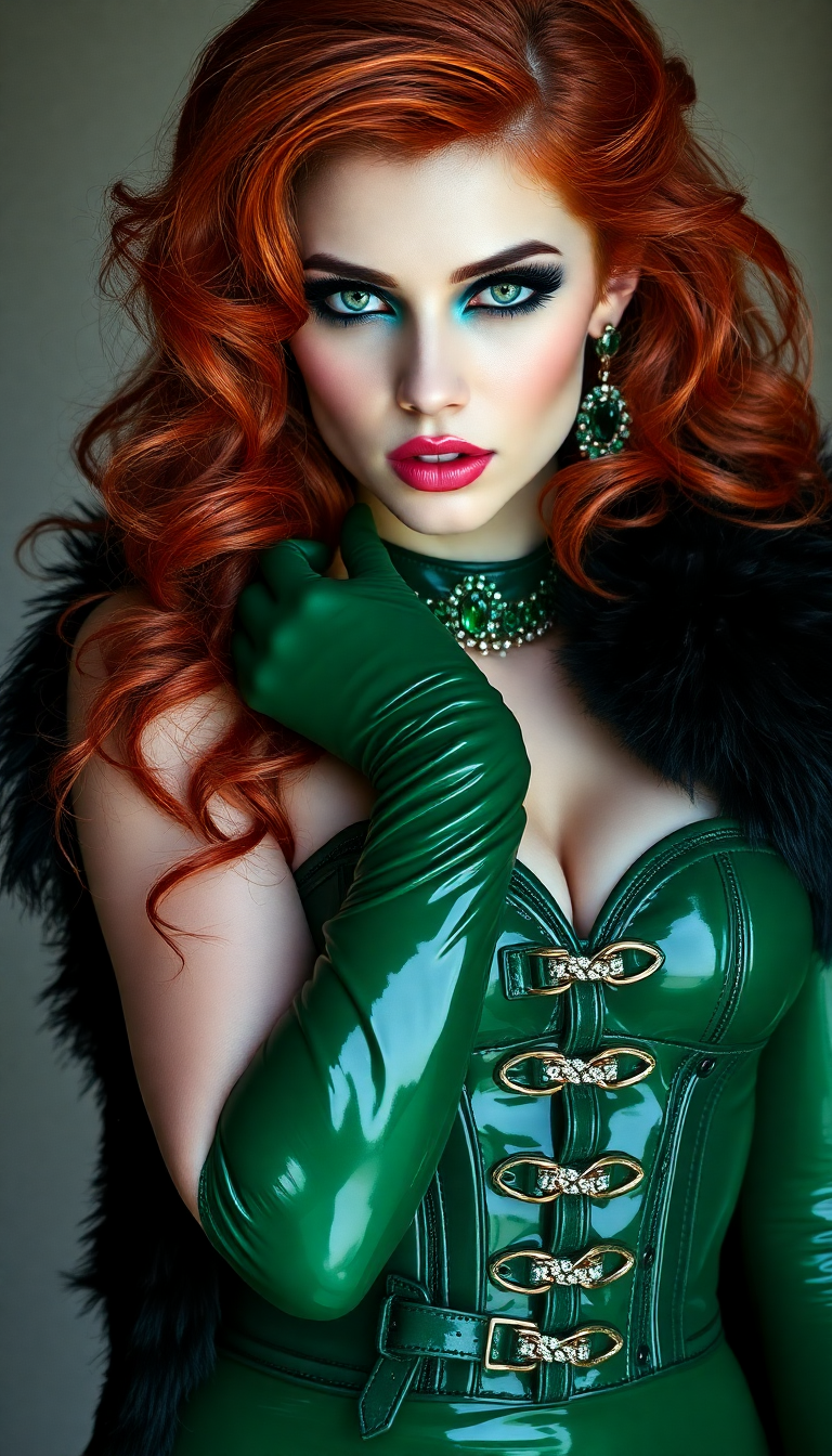 Emerald Siren with Fiery Tresses