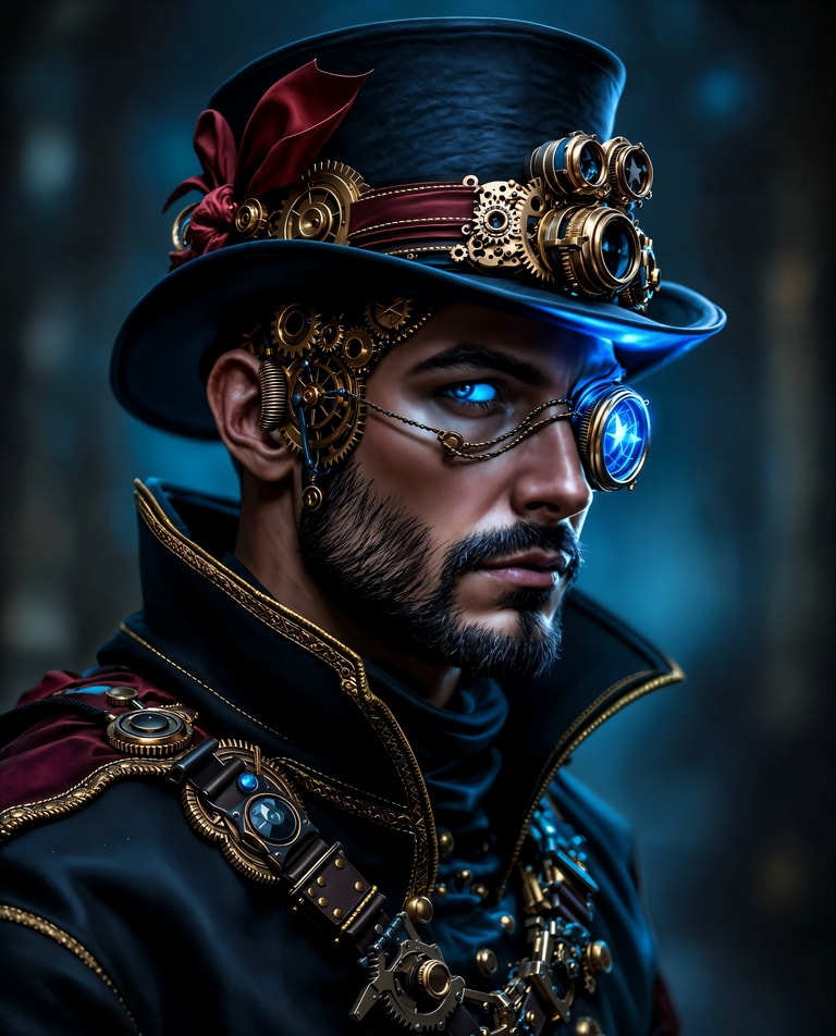 Clockwork Gaze in Midnight Blue