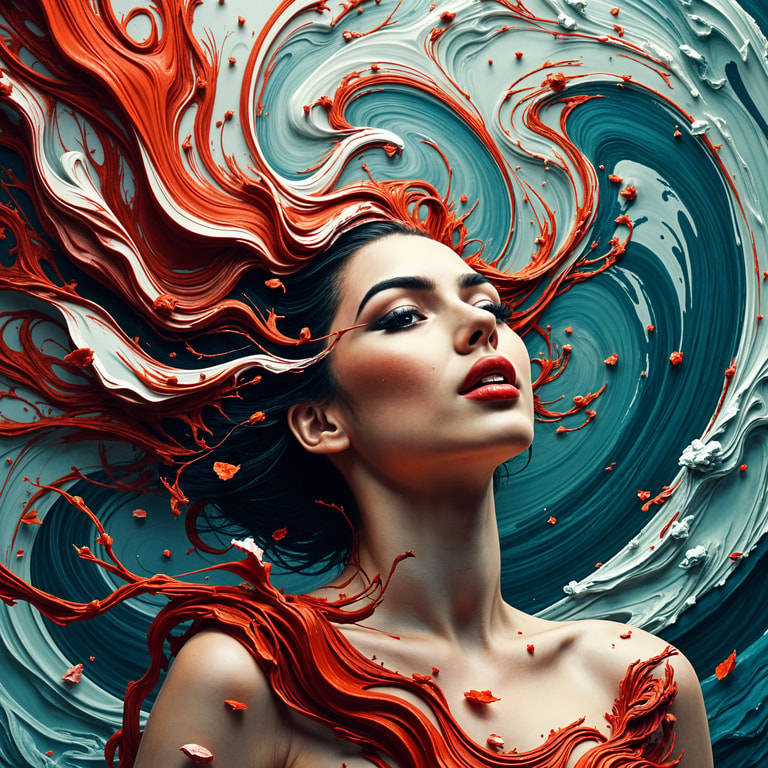 Crimson Vortex Embraces the Muse