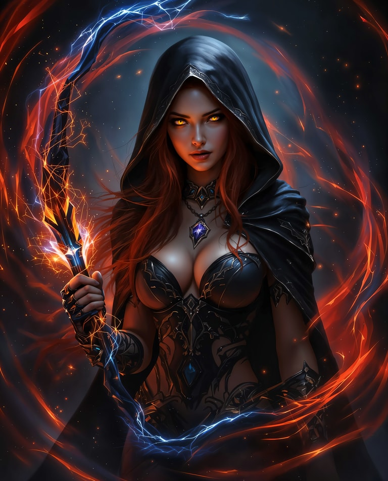 Crimson Sorceress of Arcane Vortex