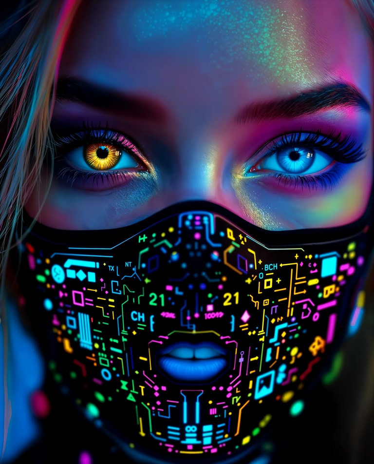 Neon Circuits Over Heterochromatic Eyes