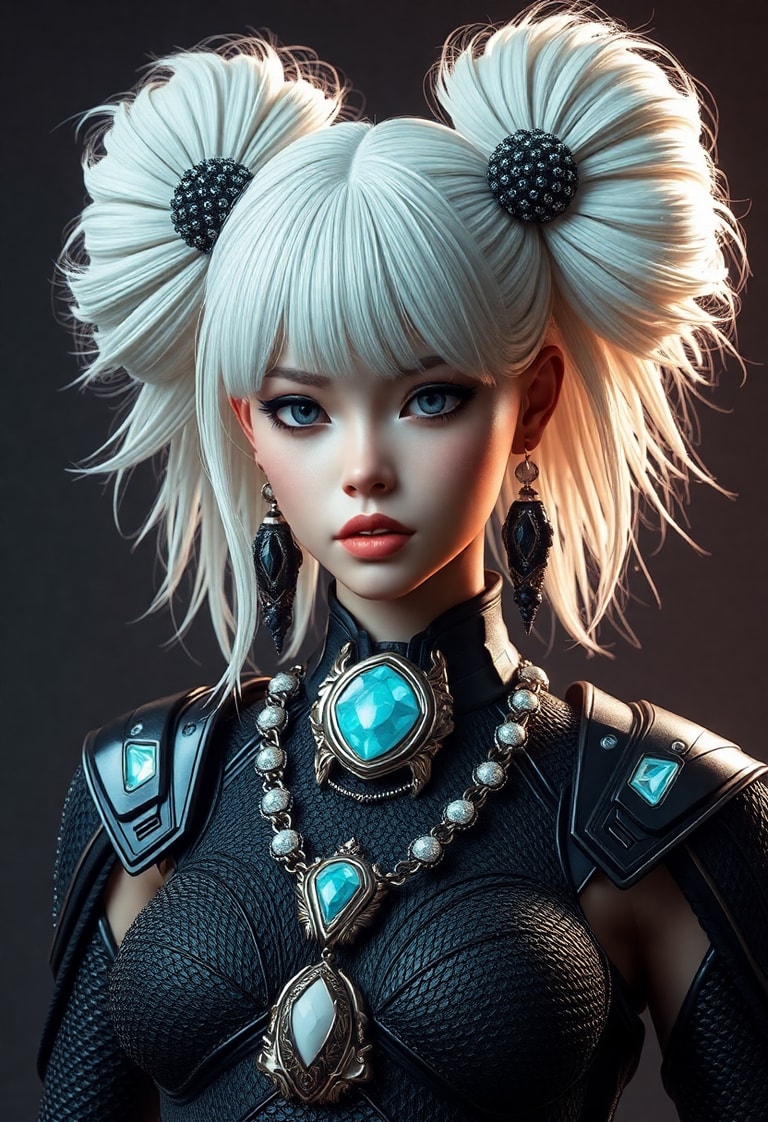 Turquoise Encrusted Cyber Valkyrie