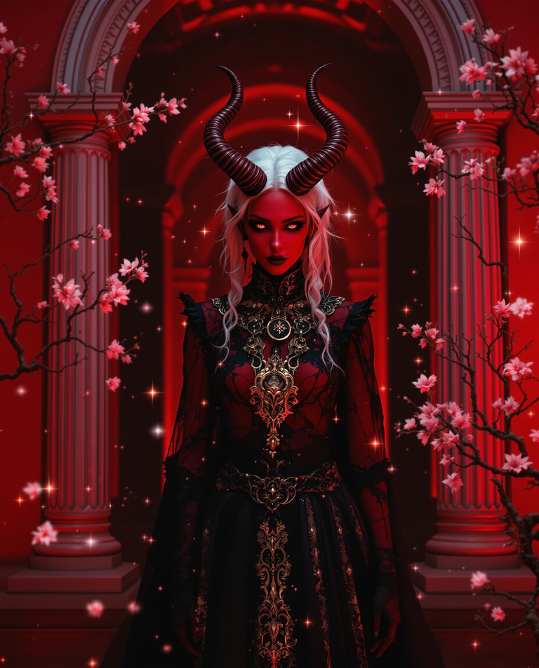 Horned Sovereign in Crimson Archway