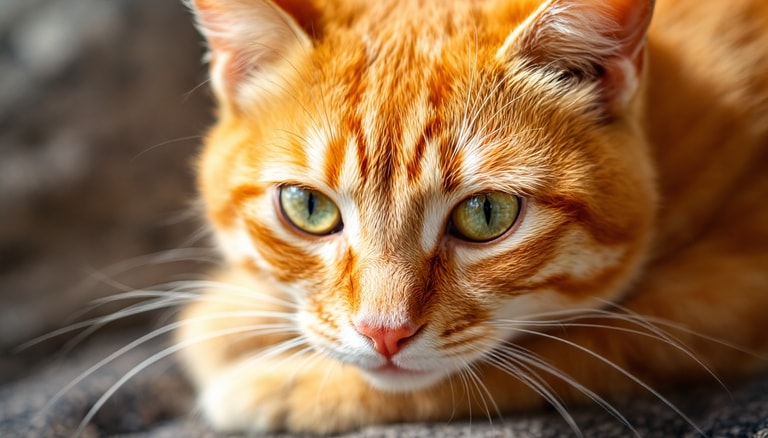 Piercing Gaze of Ginger Tabby