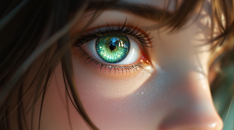 Emerald Iris in Golden Light
